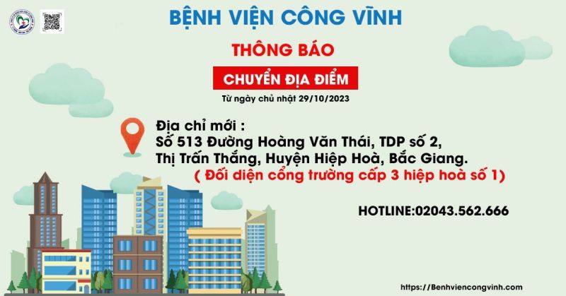 BỆNH VIỆN CÔNG VĨNH THÔNG BÁO CHUYỂN ĐIA ĐIỂM MỚI !!!
